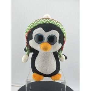 TY Beanie Boos Penguin Plush Penelope Stuffed Animal Christmas Knit Hat